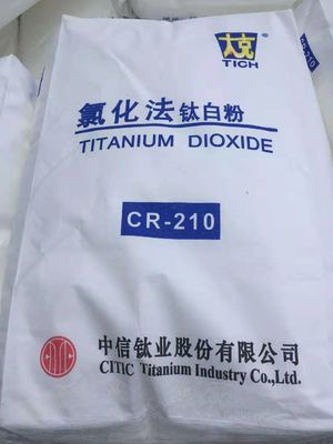Dióxido de titânio rutilo com processo de cloreto CITIC CR-210 com alto poder de cobertura e tom azulado para masterbatch de poliolefina
