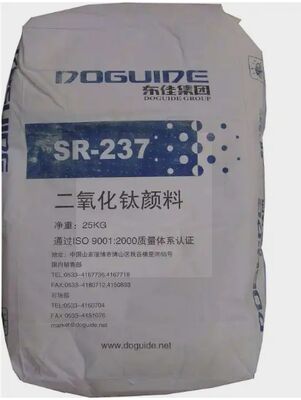 Dongjia SR-237 Pigmento de dióxido de titânio rutilo revestido de silício e alumínio com alta resistência a intempéries e excelente dispersão