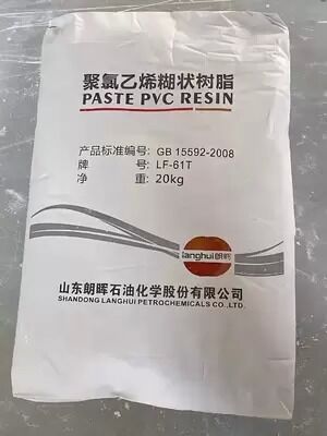 Resina de Pasta de PVC Langhui LF-61T Valor K 78 com Matéria Volátil Ultra-Baixa e Monômero de Cloreto de Vinila Residual Baixo
