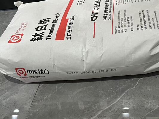 Pigmento TiO2 de dióxido de titânio rutilo CNNC R-219 com alta opacidade 94% de pureza e resistência às intempéries para perfis de PVC