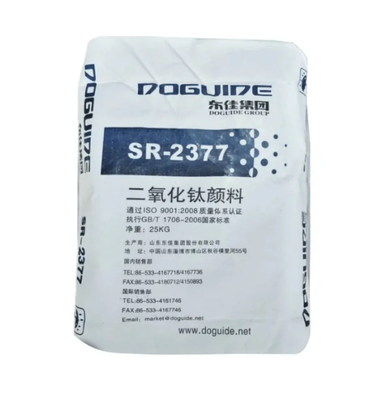 DOGUIDE SR-2377 Dióxido de titânio rutilo com revestimento inorgânico Zr-Al para alta brancura e excelente dispersão na água