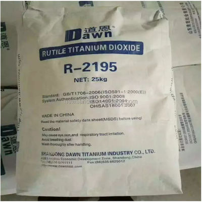 Dawn Titanium R-2195 Rutile TiO2 com certificado de ensaio de segurança CPSIA, não detectado teor de chumbo e não detectados ftalatos restritos