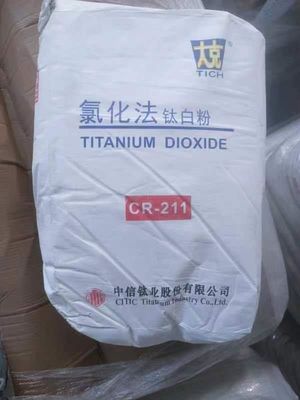 TIO2 Cloreto Rutilo Dióxido de Titânio CR-211 Pigmento Branco Para PC Excelente resistência à temperatura