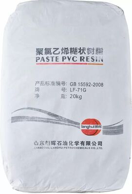 LF-71G Resina de PVC de pasta com elevado grau de polimerização 1700±100, baixo VCM residual ≤5μg/g e taxa de passagem de malha de 49μm ≥99%