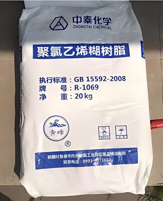 Resina de Pasta de PVC Zhongtai R1069 Valor K 78 com Impureza Ultra-Baixa e Alto Grau de Polimerização