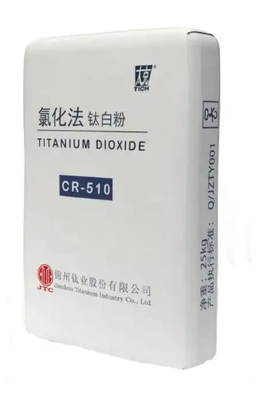 CR-510 Dióxido de Titânio Rutilo com revestimento inorgânico Zr-Al para alta brancura e excelente resistência a intempéries
