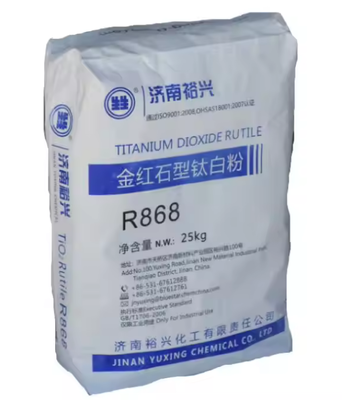 Bluestar Yuxing R868 Dióxido de Titânio Rutilo com revestimento inorgânico Zr-Al para alta resistência à tintura e sal solúvel baixo