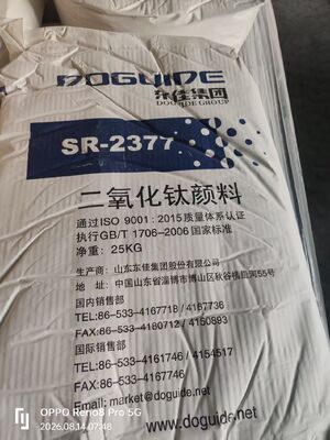 Pigmento de Dióxido de Titânio Rutilo Sr-2377 Doguide Tio2 Para Revestimentos em Pó