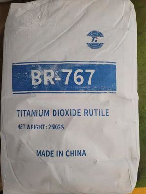 BR-767 Dióxido de Titânio Rutilo Pigmento TiO2 com Revestimento Composto de Si-Al, Alta Conversão Rutilo ≥98,5%, e Tamanho de Partícula de 0,22-0,28µm