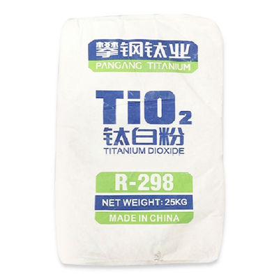 Dióxido de titânio rutilo Pangang Group R-298 com 95,1% de teor de TiO₂, excelente dispersibilidade e baixo teor volátil
